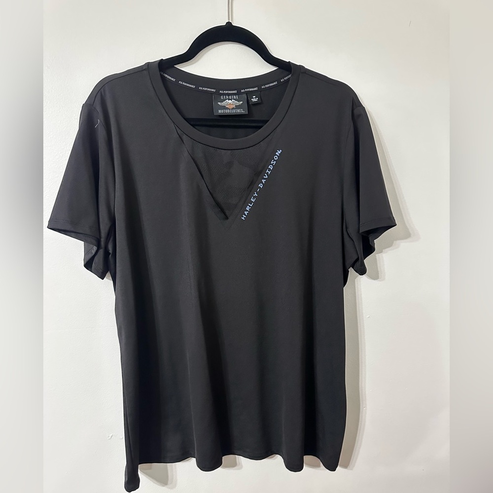 Harley-Davidson Camo Mesh Wicking Performance Short Sleeve Tee Black